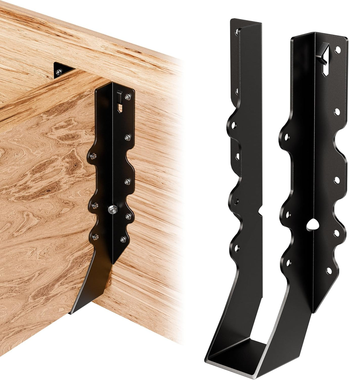 black joist hangers 2x10, 18 gauge rafter brackets, main product view