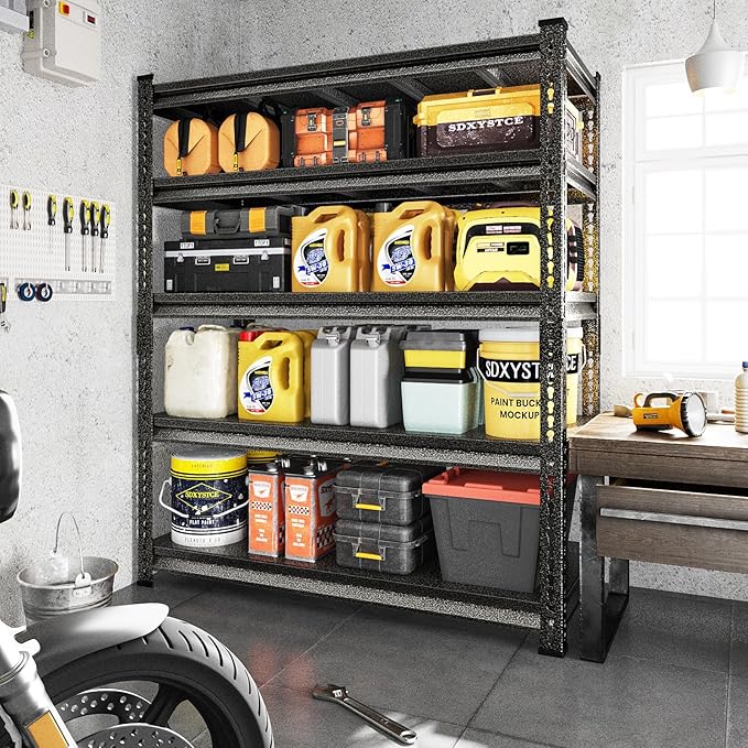 Garage Shelving Heavy Duty 3000LBS Loads, 5-Tier Metal Shelving Units and - Image 2
