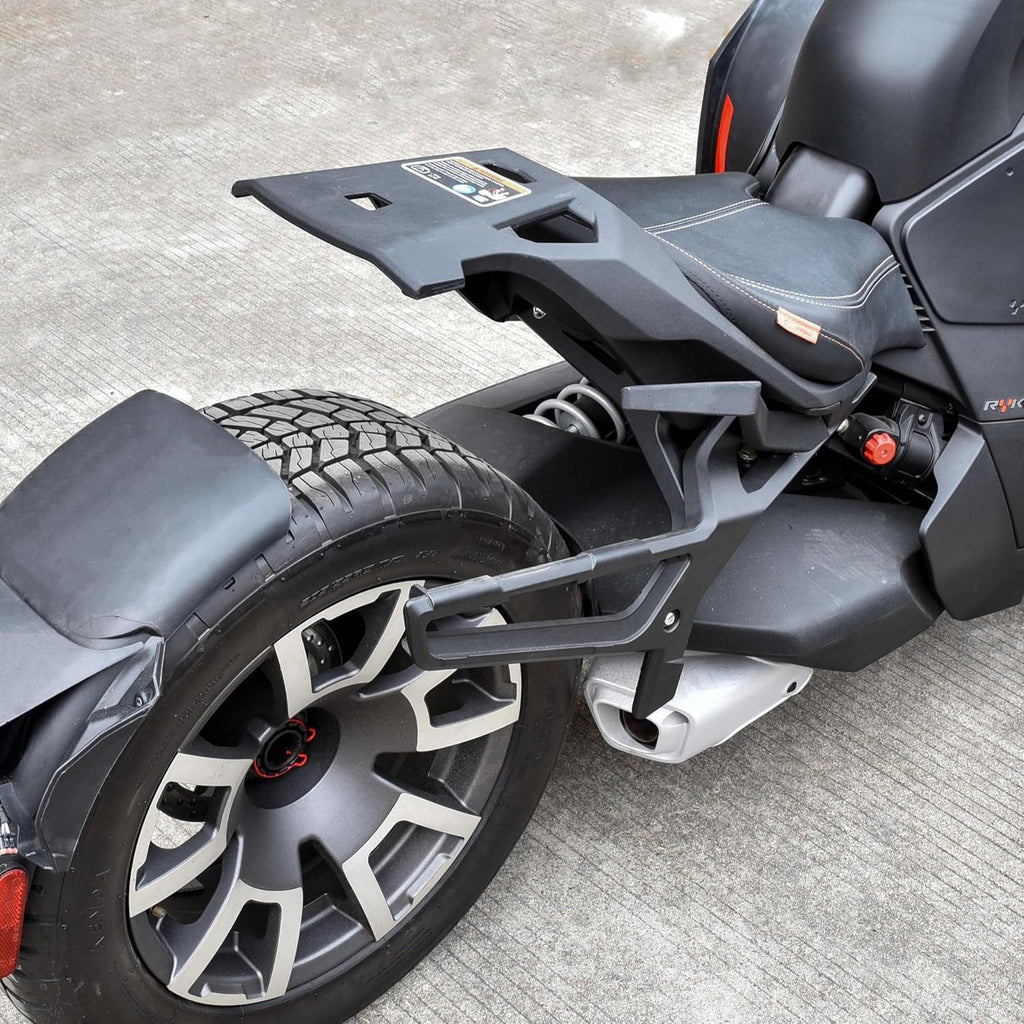 SAUTVS Aluminum Saddlebag Rack for Can-Am Ryker, Black Luggage Bag Rack Kit for Can Am Ryker All Models Accessories (Replace #219400856)