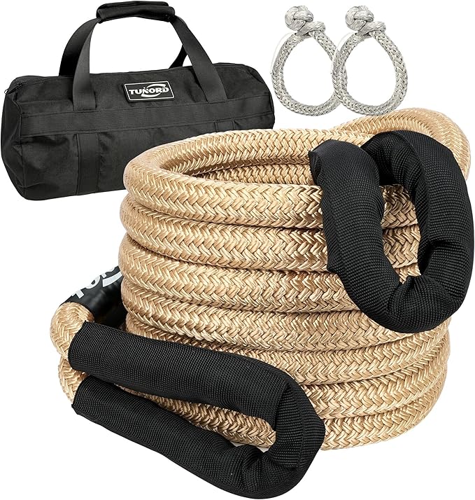 Nylon Kinetic Recovery Tow Rope Heavy Duty Offroad Snatch Strap by TUNORD