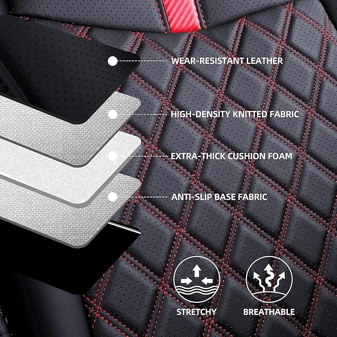 Custom Fit RAV4 Seat Covers for 2019-2025 Toyota RAV4 Hybrid LE, XLE Premium - Image 4