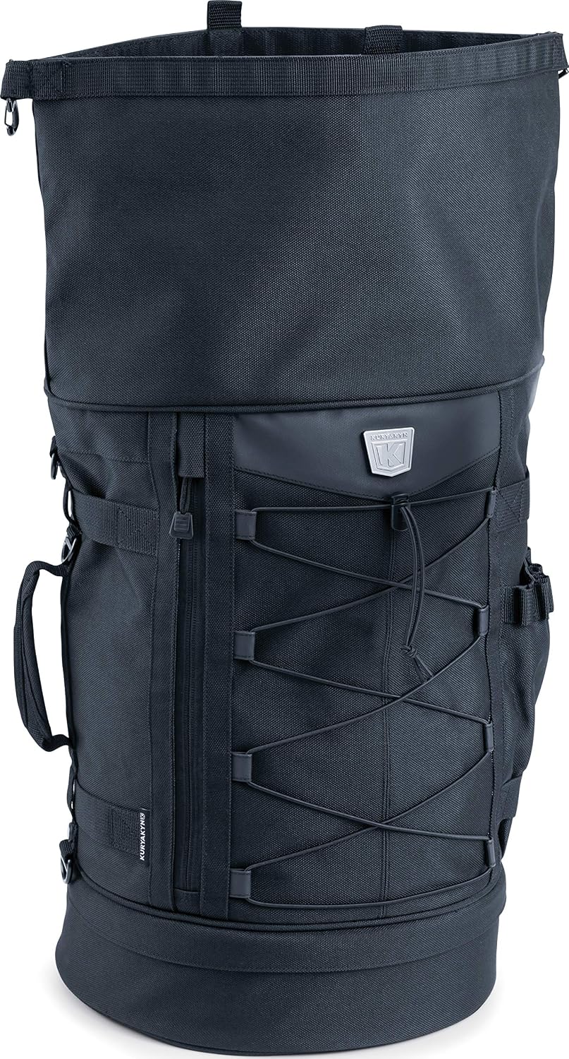 Kuryakyn 5282 Momentum Freeloader Expandable Motorcycle Travel Luggage: Weather Resistant Duffle Bag with Sissy Bar Straps, Black