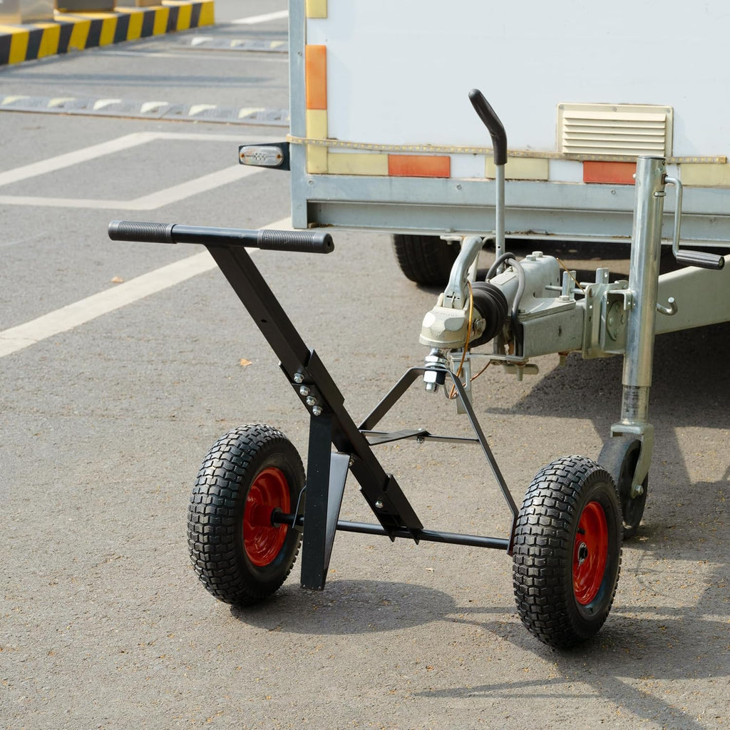 600LBS Capacity Trailer Dolly with 2 Inch Ball, Black Powder Coated Steel Trailer Mover Dolly for Trailer Boat Watercraft Jet Ski Moving