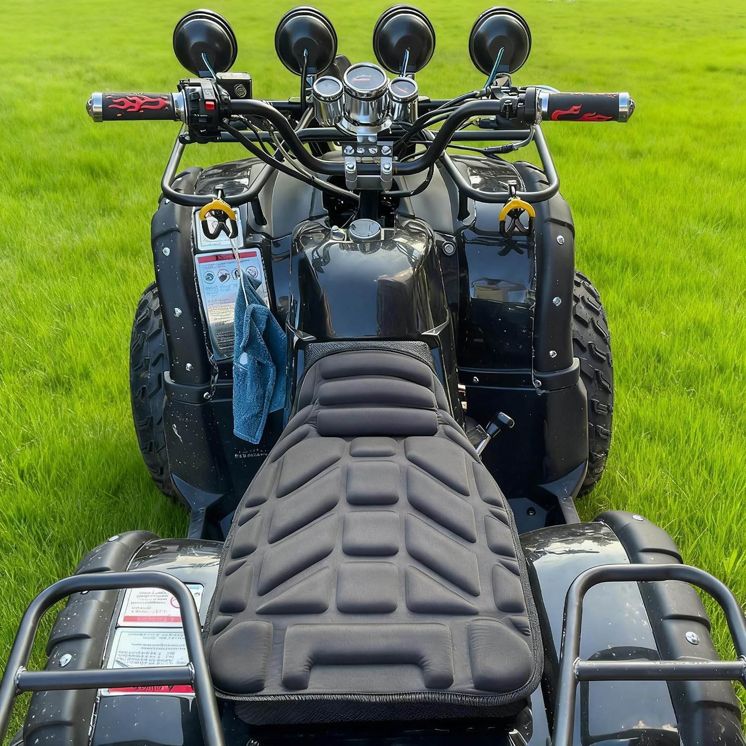 ATV Seat Cushion Cover for Polaris Sportsman 850 Premium 2021-2025, 3D Breathable Shock Absorbing Non Slip Water-Resistant Padded Quad Seat Protector