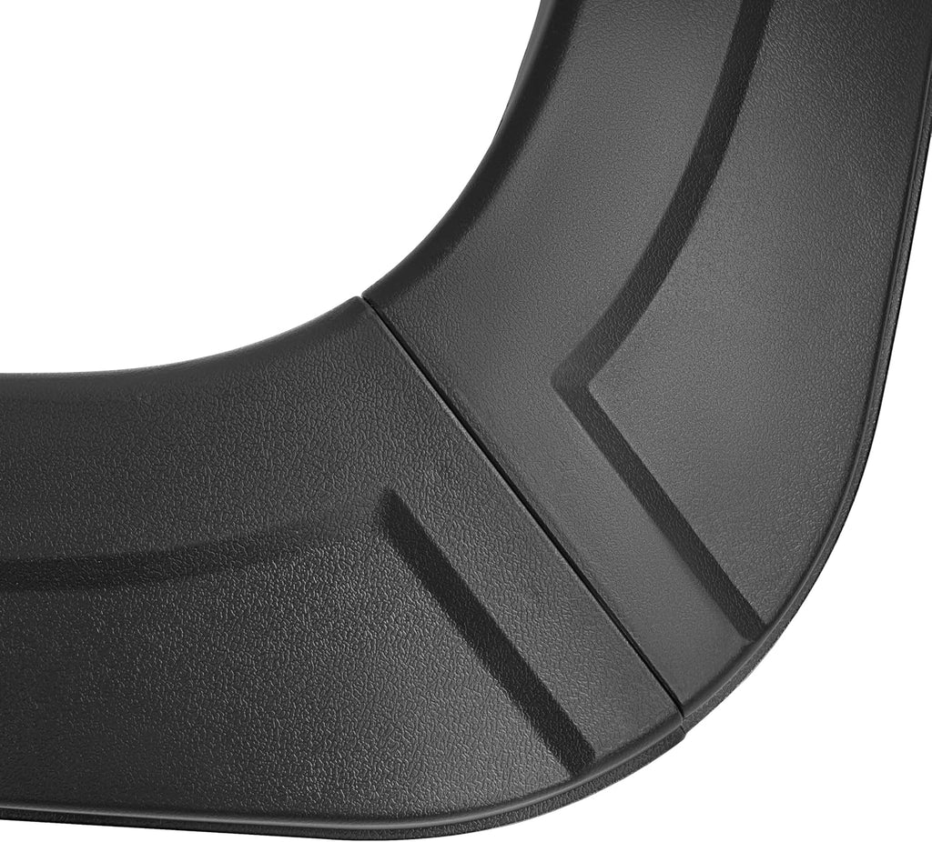 4Pcs Fender Flares Set Compatible with 2007-2013 Chevy Chevrolet Silverado 1500 Standard/Extended Cab Front & Rear Wheel Arch Cover Protector Plastic(PP) Textured Black