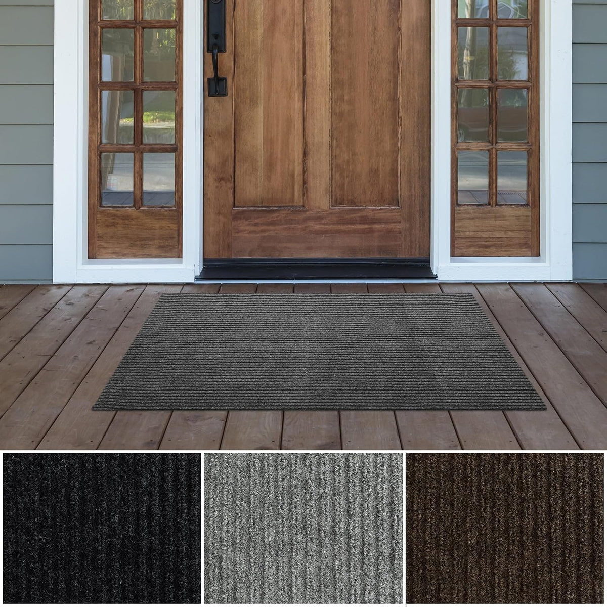 iCustomRug Spartan Weather Warrior Indoor/Outdoor Utility Ribbed Carpet Runner