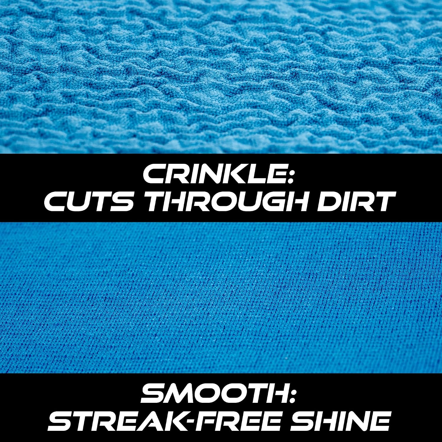 VIKING Glass Microfiber Cleaning Cloth for Car and Home 2 Pack, Glass Towels for Mirror, and Picture Frames, and Car Detailing Kit, 16 inch x 16 inch, Blue