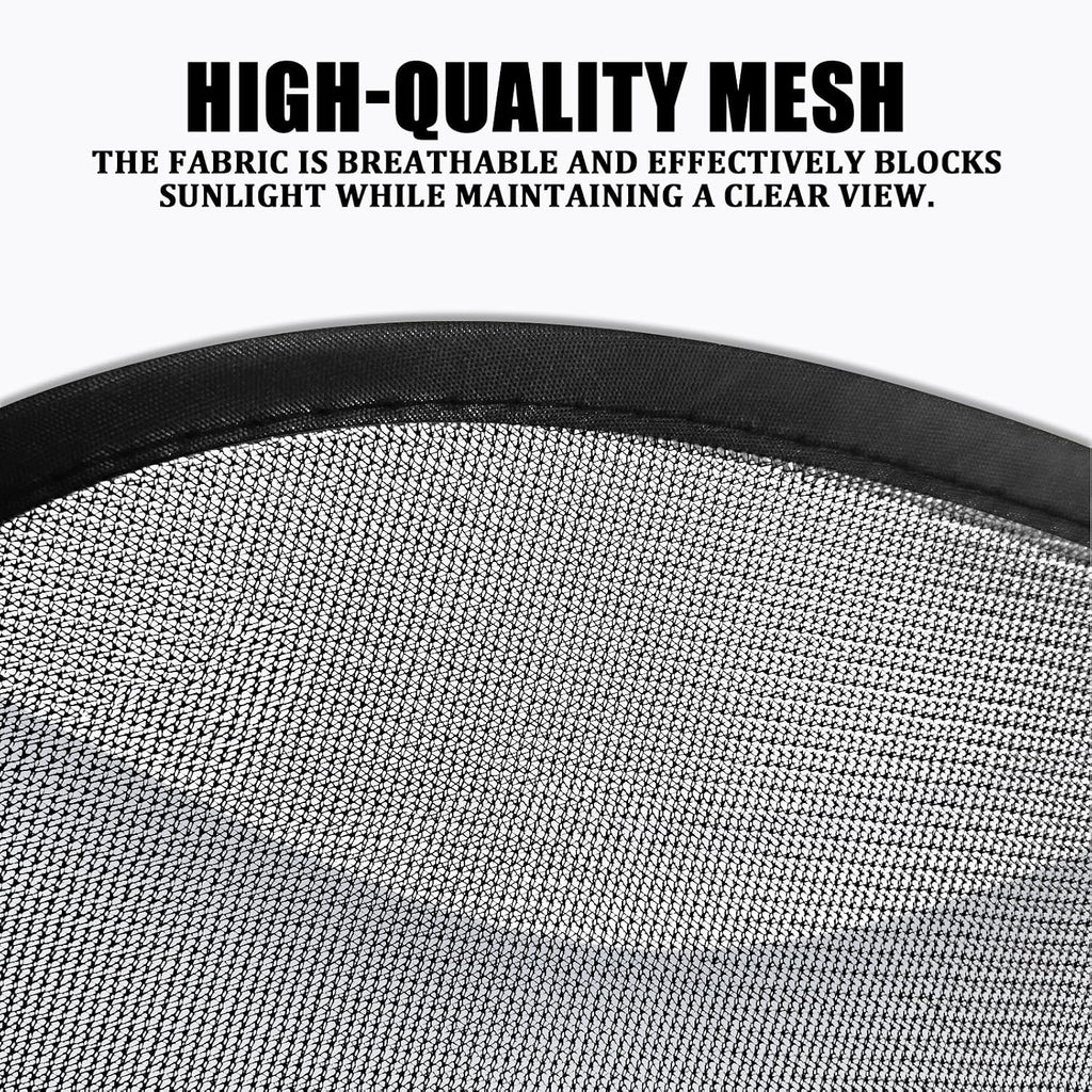 2PCS Baby Car Window Sun Shades, Car Window Shades, Suction Cup Mesh Sun Visor, Mesh Pop-Up Needed Sun-Shield for Driver Passenger Rear Side Windows, Universal Auto Interior Accessory (Black)