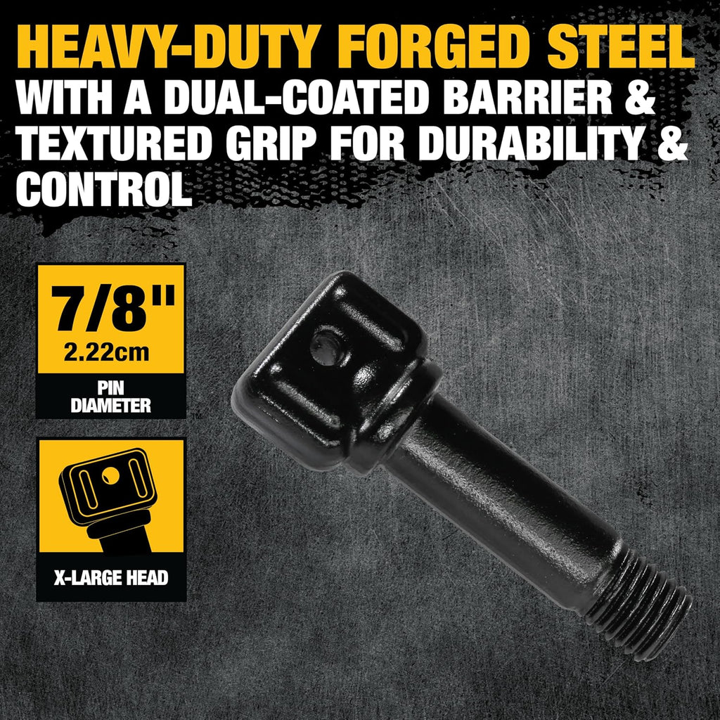 DEWALT DXBC8000 Black/Yellow 3/4" Bow Shackle with 7/8" Pin (10,400 lb Work Strength) - Towing, Winching, Vehicle Recovery