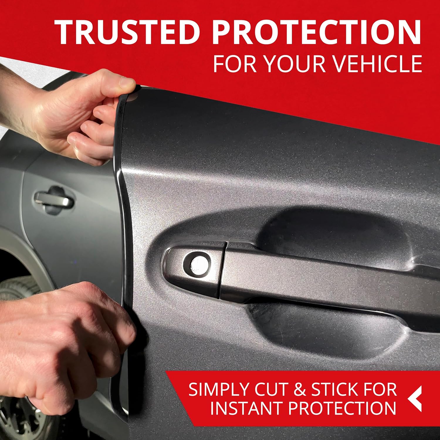 All-Fit Automotive Car Door Edge Protector – Universal DIY Edge Trim to Prevent Scratches & Dings – Flexible Adhesive Molding Trim for Cars, Trucks & SUVs (10 Ft - Black)
