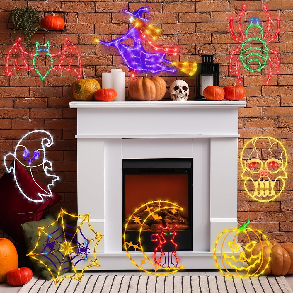 TRWYMZ Halloween Decorations - 16" Halloween Window Silhouette Lights