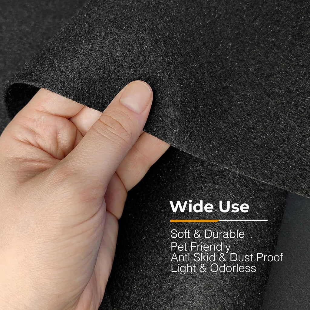 Siless 59"x122" Black Underfelt Carpet for Speaker, Sub Box Carpet, Auto, RV, Boat, Marine, Truck, Car Trunk Felt Fabric Material