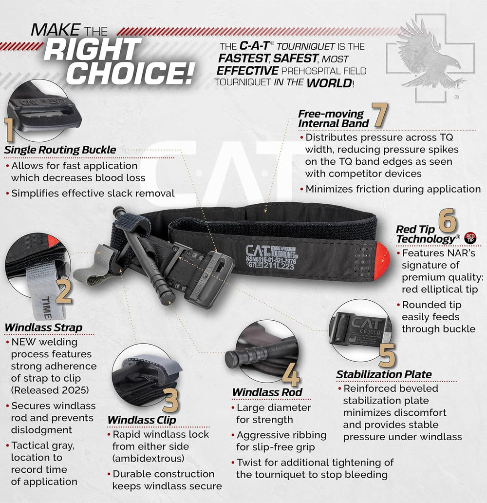North American Rescue C-A-T Combat Application Tourniquet NAR Genuine GEN 7