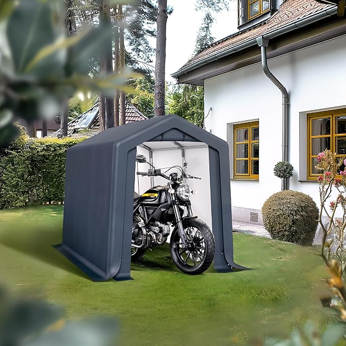PHI VILLA 6'x10'x7' Outdoor Portable Storage Shelter Shed Garage by PHIVILLAThepioneerofcomfortablehouseholdsupplies