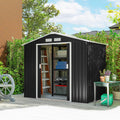 Outsunny 7' x 4' Outdoor Storage Shed, Garden Tool Metal Shed