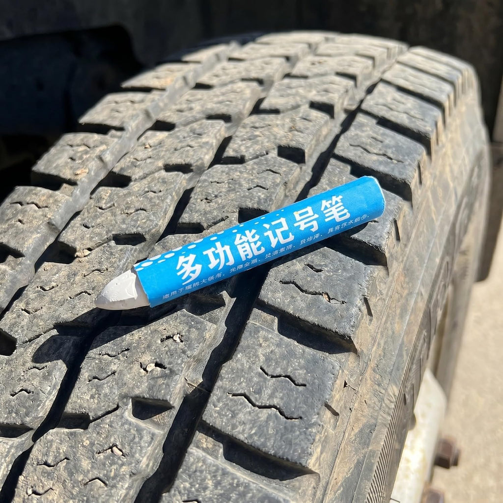 Toddmomy 8pcs White Tire Marker Pen for Rubber Tires and Wood Multi-surface Marking and Warehouses