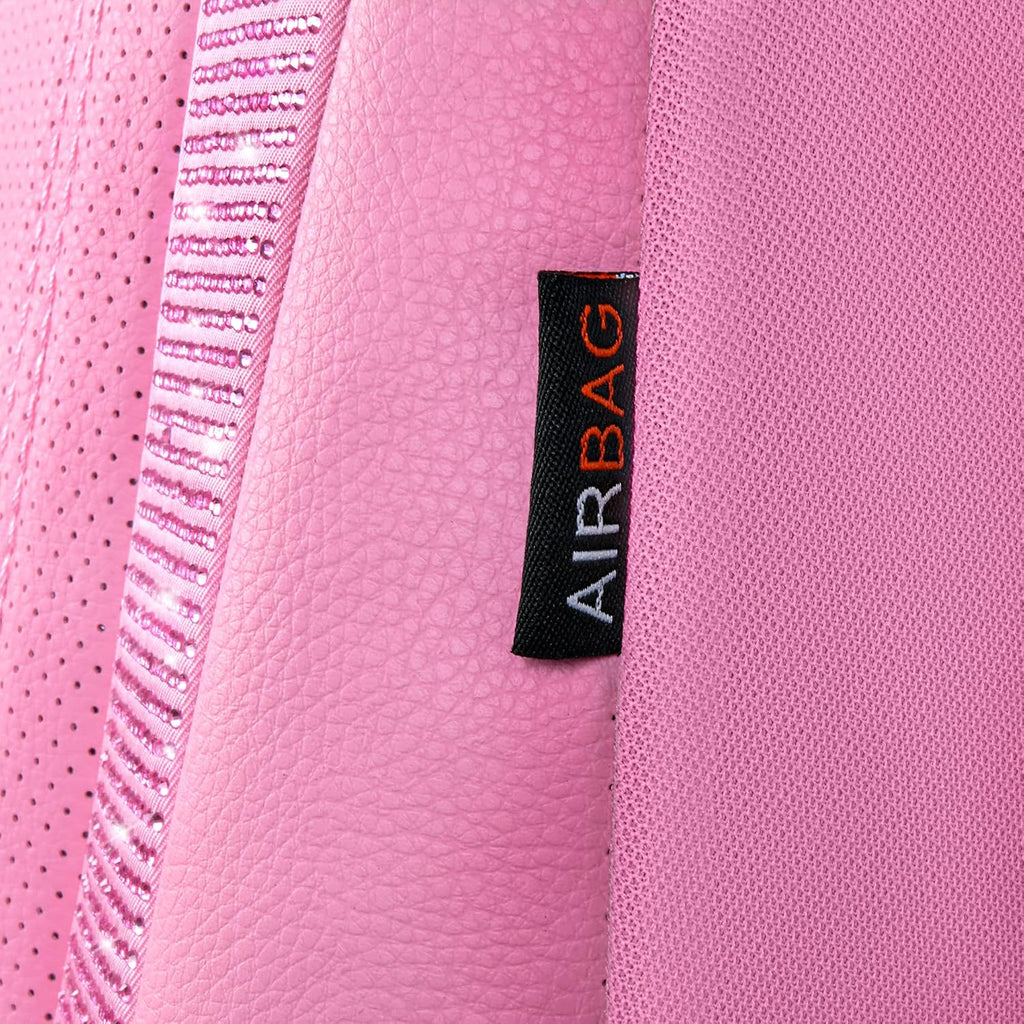 car pass bling diamond car seat covers, shining, close-up detail