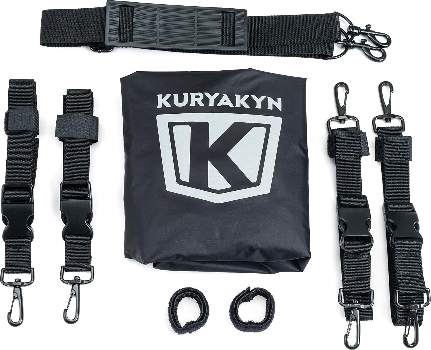 Kuryakyn 5282 Momentum Freeloader Expandable Motorcycle Travel Luggage: Weather Resistant Duffle Bag with Sissy Bar Straps, Black