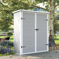 udpatio vertical storage shed,51 cu.ft resin outdoor cabinet,dark, main product view