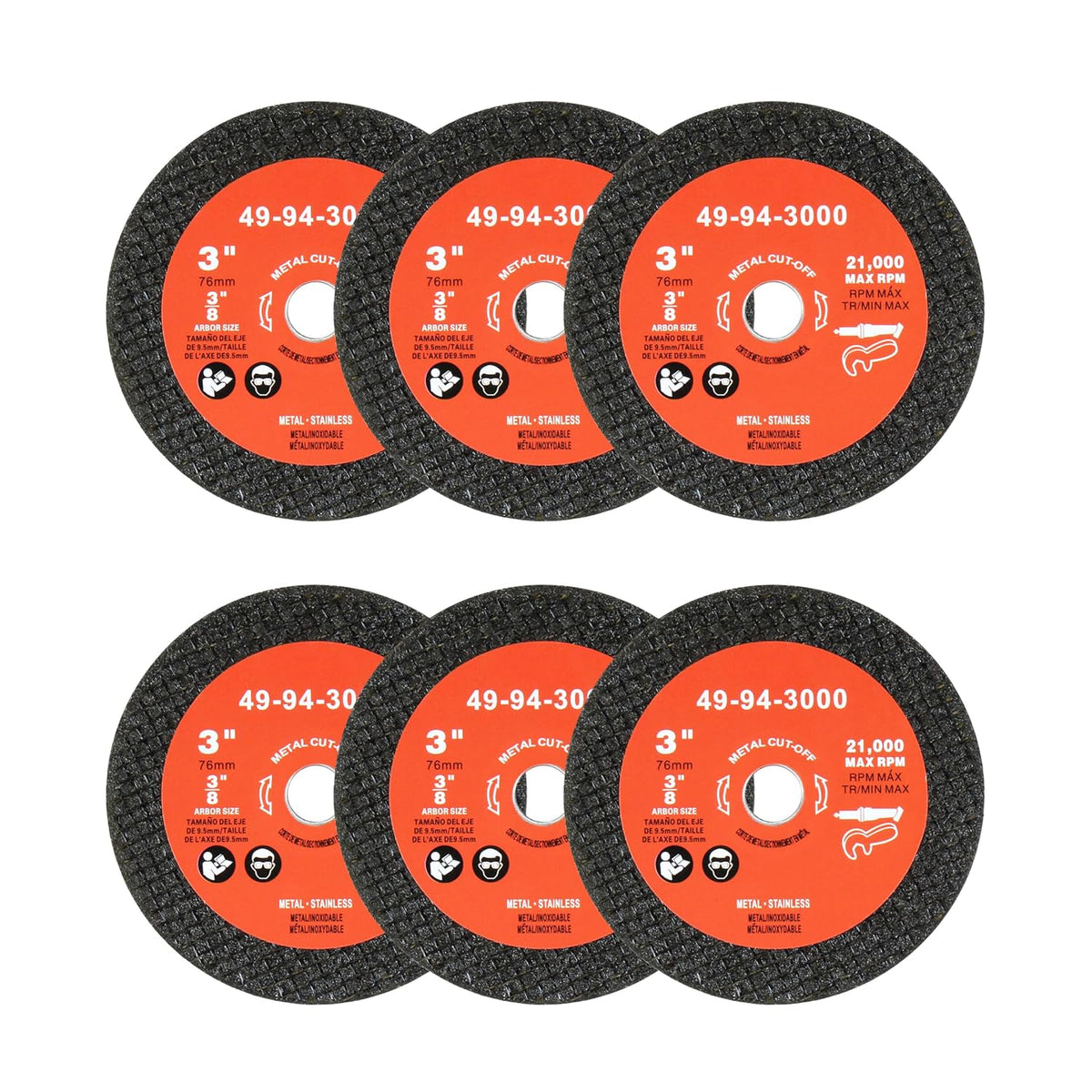 49-94-3000 3" metal cut off wheel replacement fits, main product view