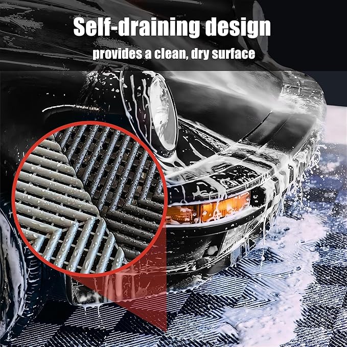 50PCS|15.7"x15.7" Garage Flooring Tiles, Non-Slip Interlocking Plastic Garage - Image 4