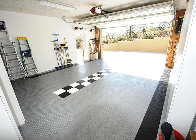 Big Floors GarageTrac Diamond, Interlocking Non-Slip Garage Flooring Tile - Image 9