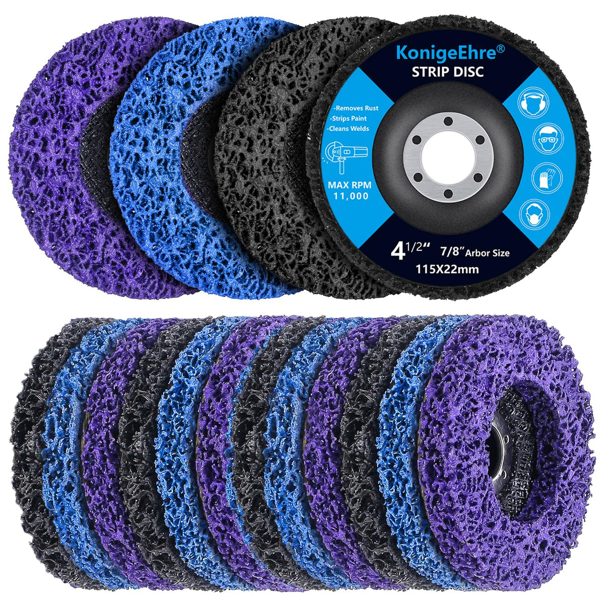 4-1/2" x 7/8" strip discs stripping wheel fit, main product view
