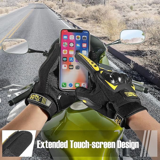 COFIT Motorcycle Gloves Breathable, Touchscreen Motorbike Gloves Anti-Slip - Image 3