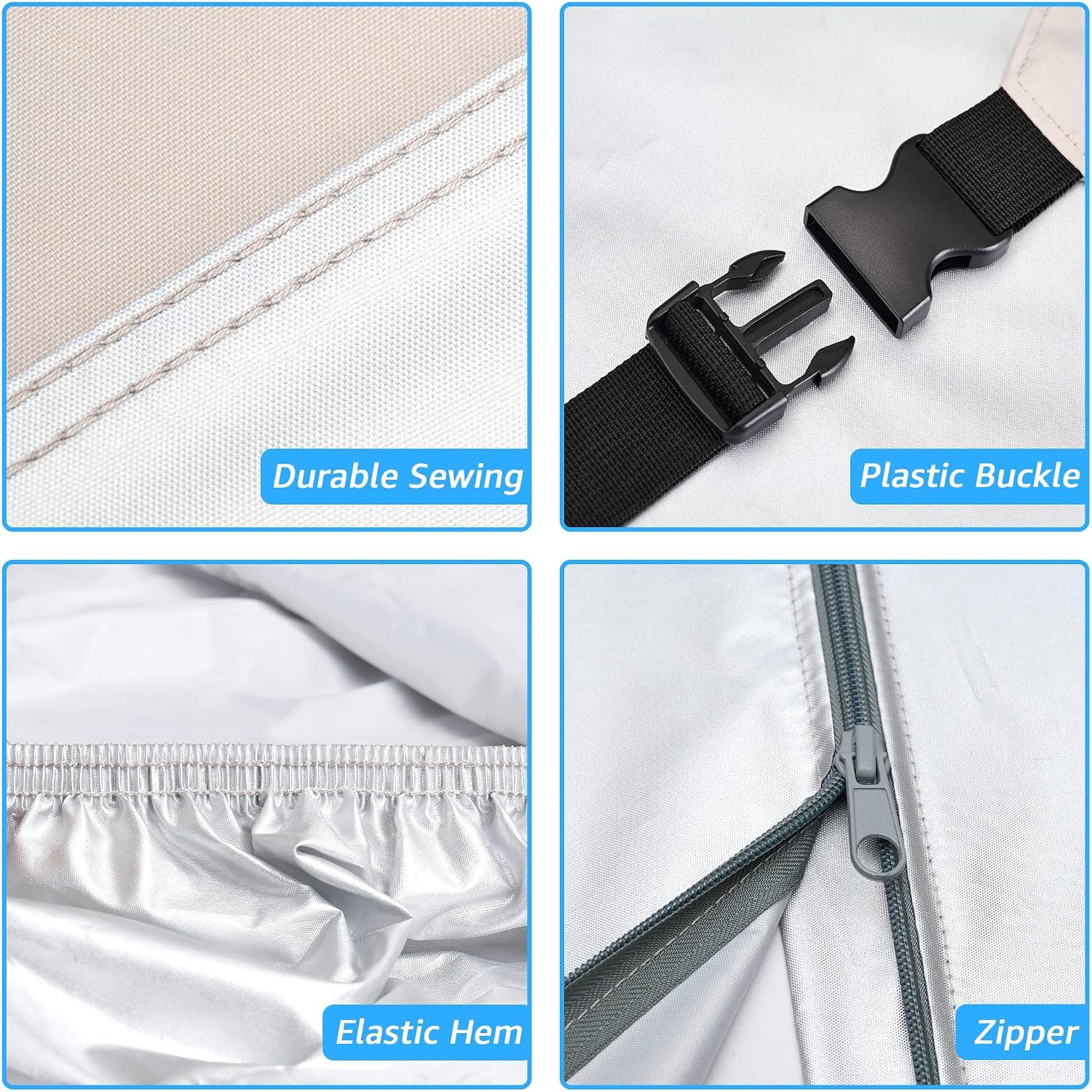 300D Top Class A RV Cover with Waterproof PU Coating Rip-Resistent & Anti-UV Winter Camper Cover Fits 33' to 37' Motorhome