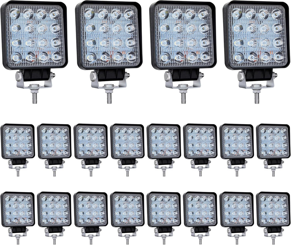 san young led work lights for truck, round, main product view