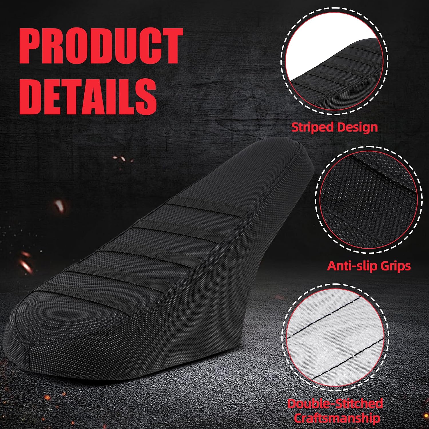 Electric Bike Seat Cover PVC E-Bike Seat Cover for Ridstar Q20 Ebike-Black