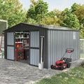 Domi Outdoor Storage Shed 11' x 9', Metal Steel Utility Tool Shed Storage House by domioutdoorliving