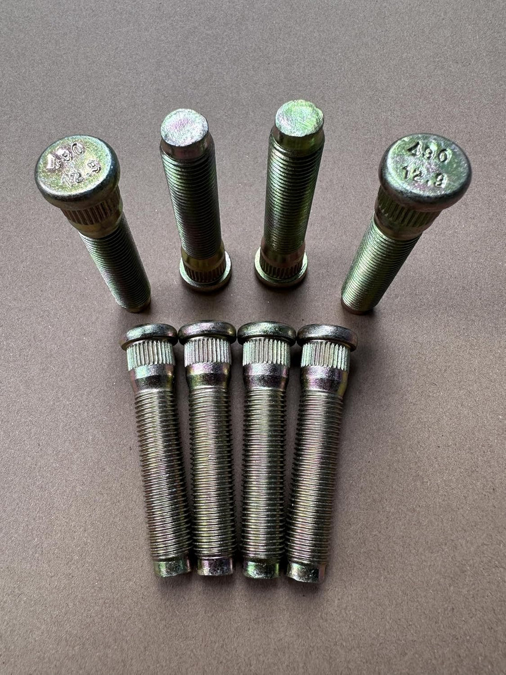 8Pcs M14*1.5 Serrated Front Wheel Lug Stud 610-490 15.7mm Knurl, 69.75mm Length Replacement for 2003-2016 Ford F250 F350 F450 F550