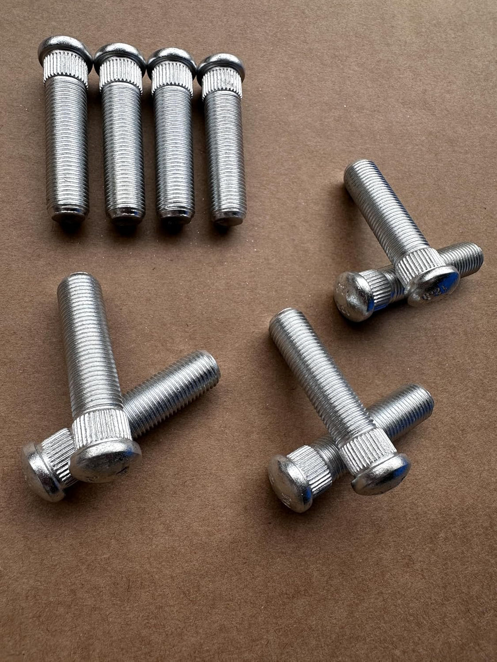 10PCS 1/2" Extended Longer Than Stock Serrated Wheel Stud Bolts Thread 1/2-20 - .535 in. Knurl, 2 in. Length Replacement for Chevrolet Buick Cadillac GMC Pontiac Oldsmobile