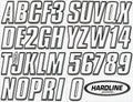 Hardline Products USA Series 800 Boat Registration Number Kit – 3-Inch White & Black Marine Lettering – USCG Compliant – Fuel & Fade Resistant Vinyl Decals for Boats & PWCs – Complete Set A-Z 0-9