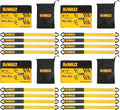 DEWALT DXBC80005 Black/Yellow 2" x 38" Premium Axle Tie Down Strap Kit (12,000 lb Break Strength) - Heavy Duty Protective for Truck, Trailer, ATV, UTV (Pack of 16)