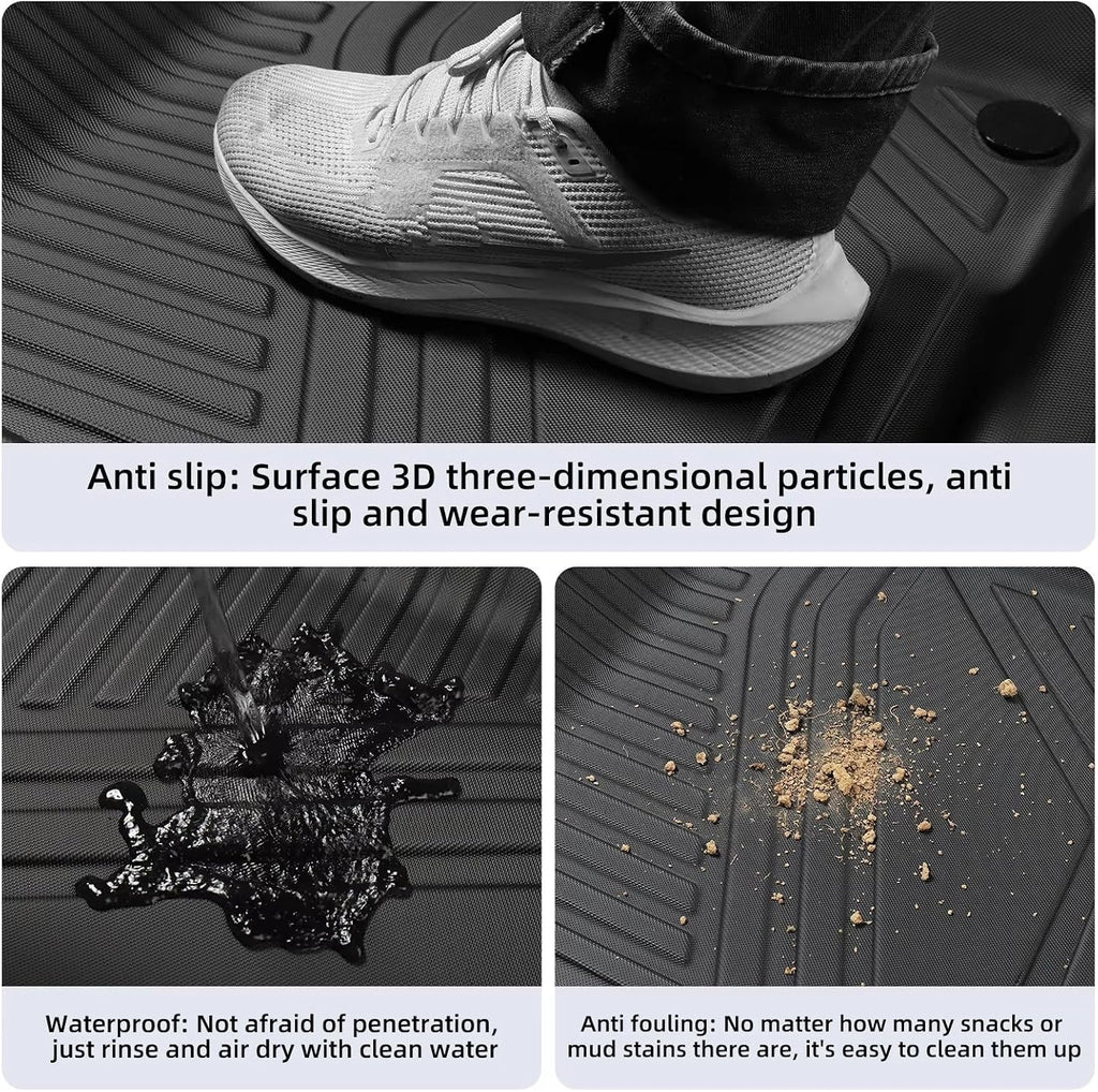 Car Boot Mats for Toyota for Corolla for Cross 2022-2024 Car Floor Mats Trunk Pad TPE 3D Foot Mat Odorless Tray Set Black Left Hand Drive Liner