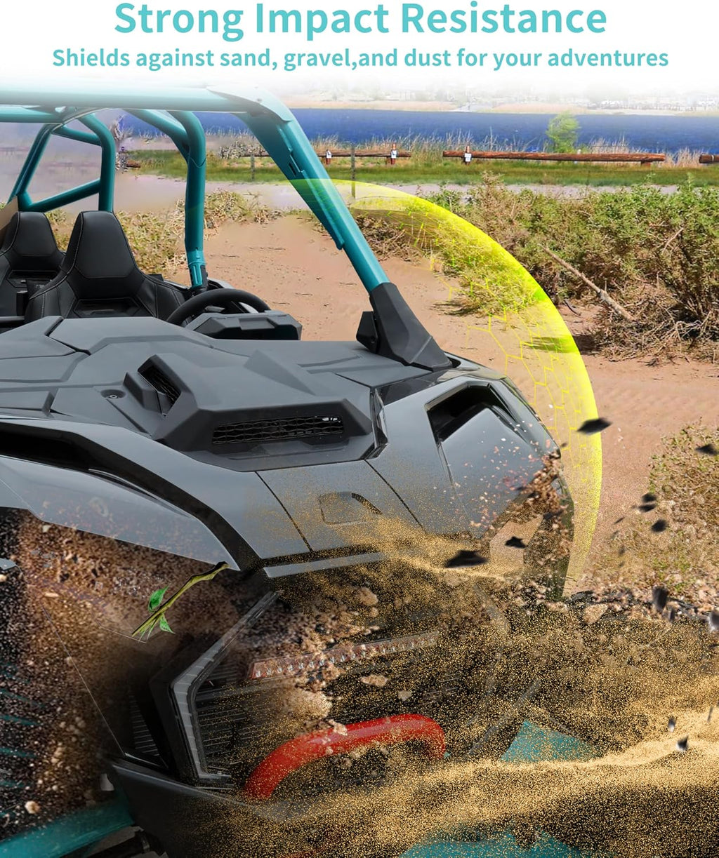 Sport Hood Scoop for Polaris RZR PRO XP XP4/PRO R R4/S S4 2025 Accessories, Front Turbo with Mesh Ventilation Sleek Cool PP Material