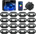 MICTUNING C1 16 Pods RGBW LED Rock Lights - Multicolor Underglow Neon Light Kit with Bluetooth Controller, APP Control