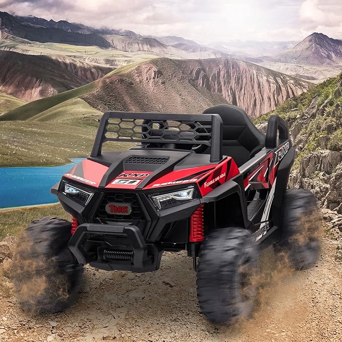 TOBBI 12V Kids Ride on Car, Electric Off-Road UTV Truck - Image 9