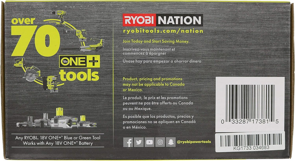 Ryobi P738 18V One+ Lithium Ion 18V One+ High Volume Power Inflator / Battery Powered Deflator for Mattresses and Recreational Inflatables (Renewed) | Battery and Charger Sold Separately - (Renewed)
