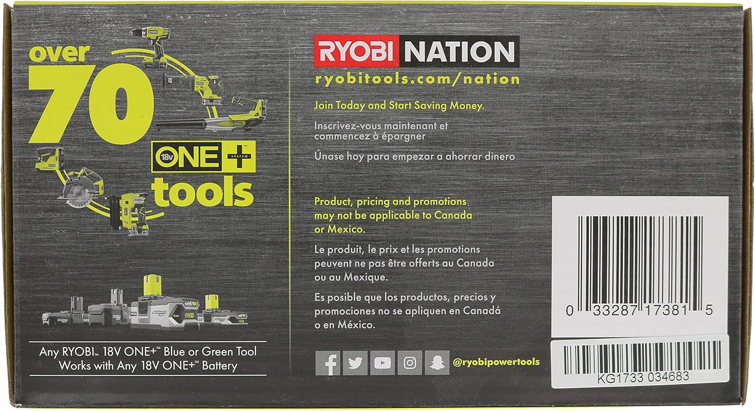 Ryobi P738 18V One+ Lithium Ion 18V One+ High Volume Power Inflator / Battery Powered Deflator for Mattresses and Recreational Inflatables (Renewed) | Battery and Charger Sold Separately - (Renewed)