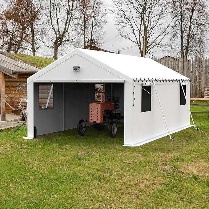 13x25 Carport Canopy, Heavy Duty Car Port, Portable Car Ports Garage - Image 9