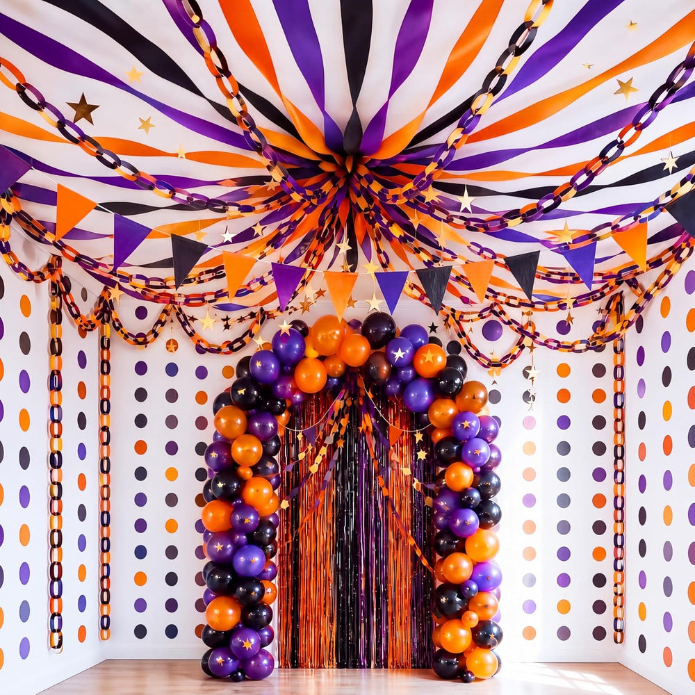 Yoonotee Halloween Party Decoration 574 ft Crepe Streamers for Party Decor