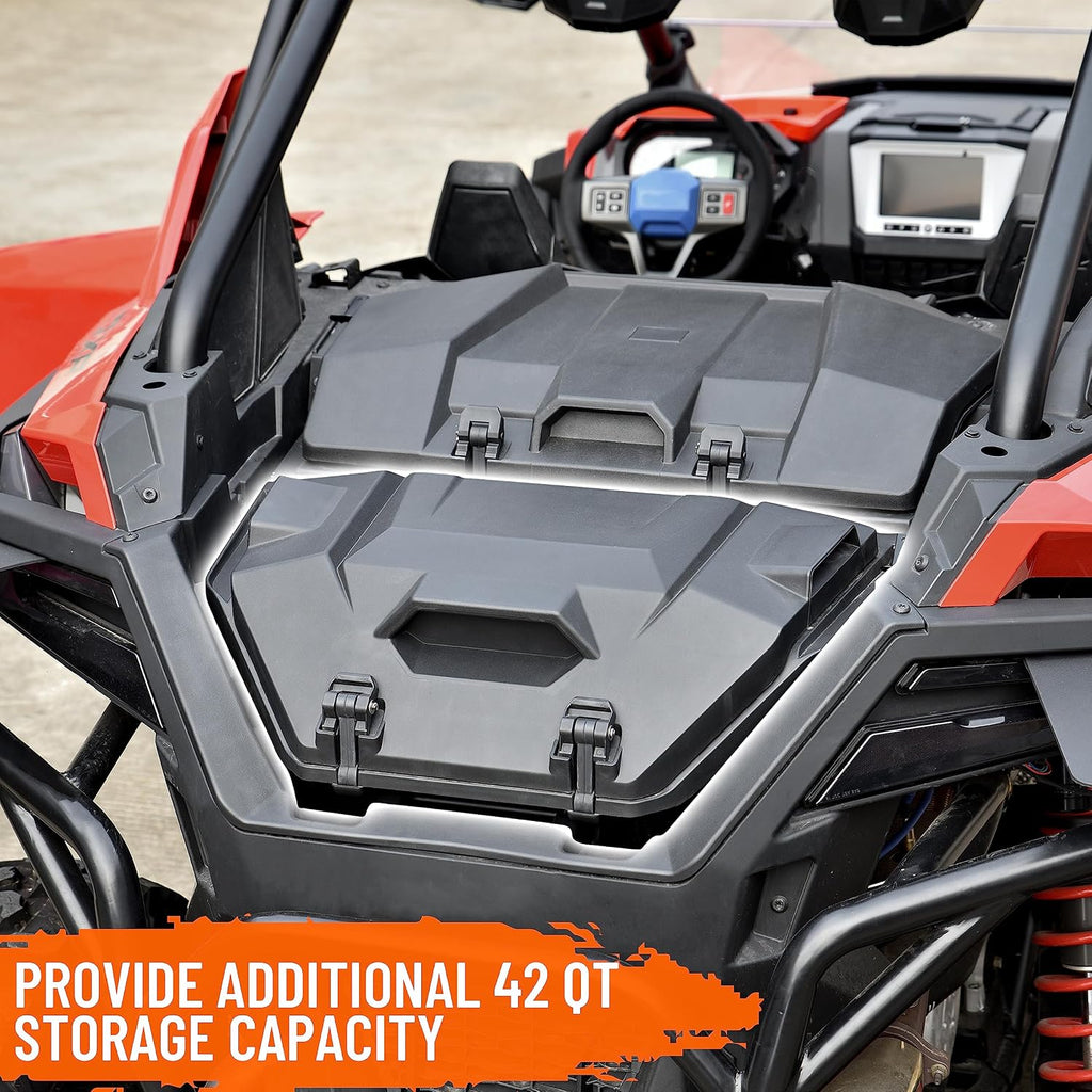 SAUTVS UTV Rear Cargo Box for RZR PRO XP/Turbo R 20-26, Poly Water Resistant 42 QT Rear Cargo Storage Box for Polaris RZR Turbo R/RZR PRO S PRO XP 2020-2026 Accessories, Replacement OEM #2883752