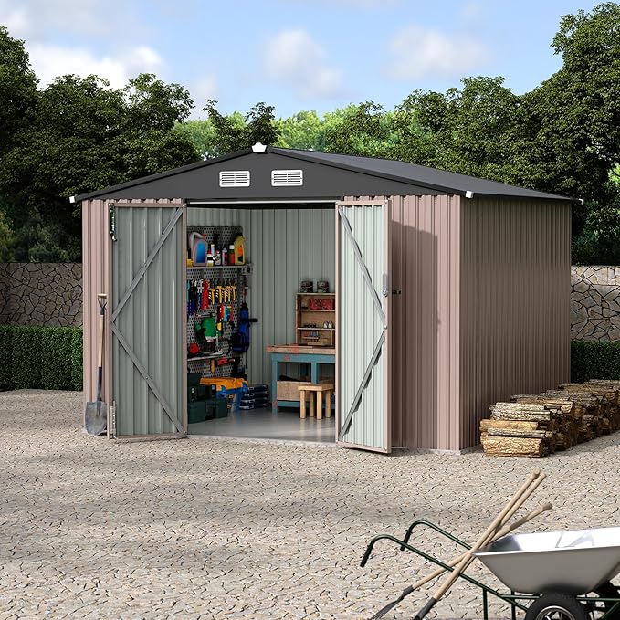 8x10 FT Metal Storage Sheds Outdoor - Image 8