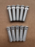 10PCS 1/2" Extended Longer Than Stock Serrated Wheel Stud Bolts Thread 1/2-20 - .535 in. Knurl, 2 in. Length Replacement for Chevrolet Buick Cadillac GMC Pontiac Oldsmobile