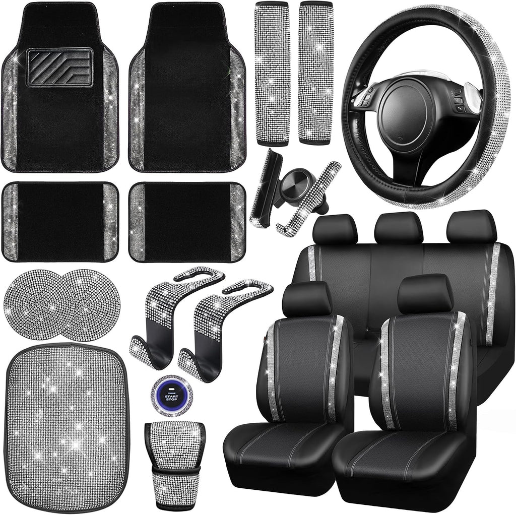 car pass 23 pcs bling diamond car accessories, main product view