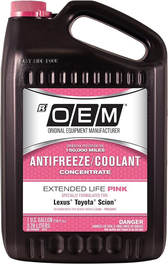 Recochem OEM 86-174POEM Pink Premium Antifreeze Concentrate Extended Life PINK by OEM