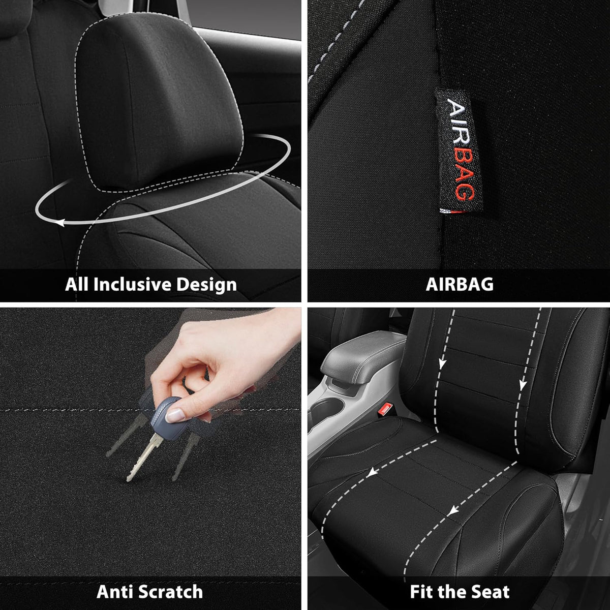 car pass neoprene eva waterproof car seat covers, side view